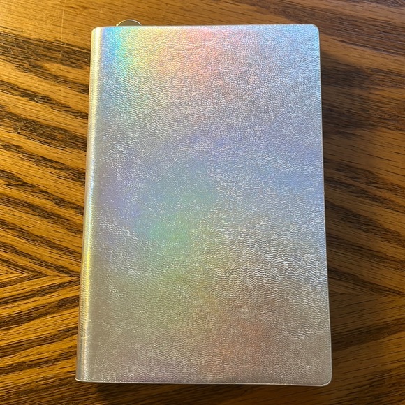 NWOT Iridescent Silver Pocket Notebook | Planner w Page Keeper • 5.5 x 4 Inch - Picture 3 of 16